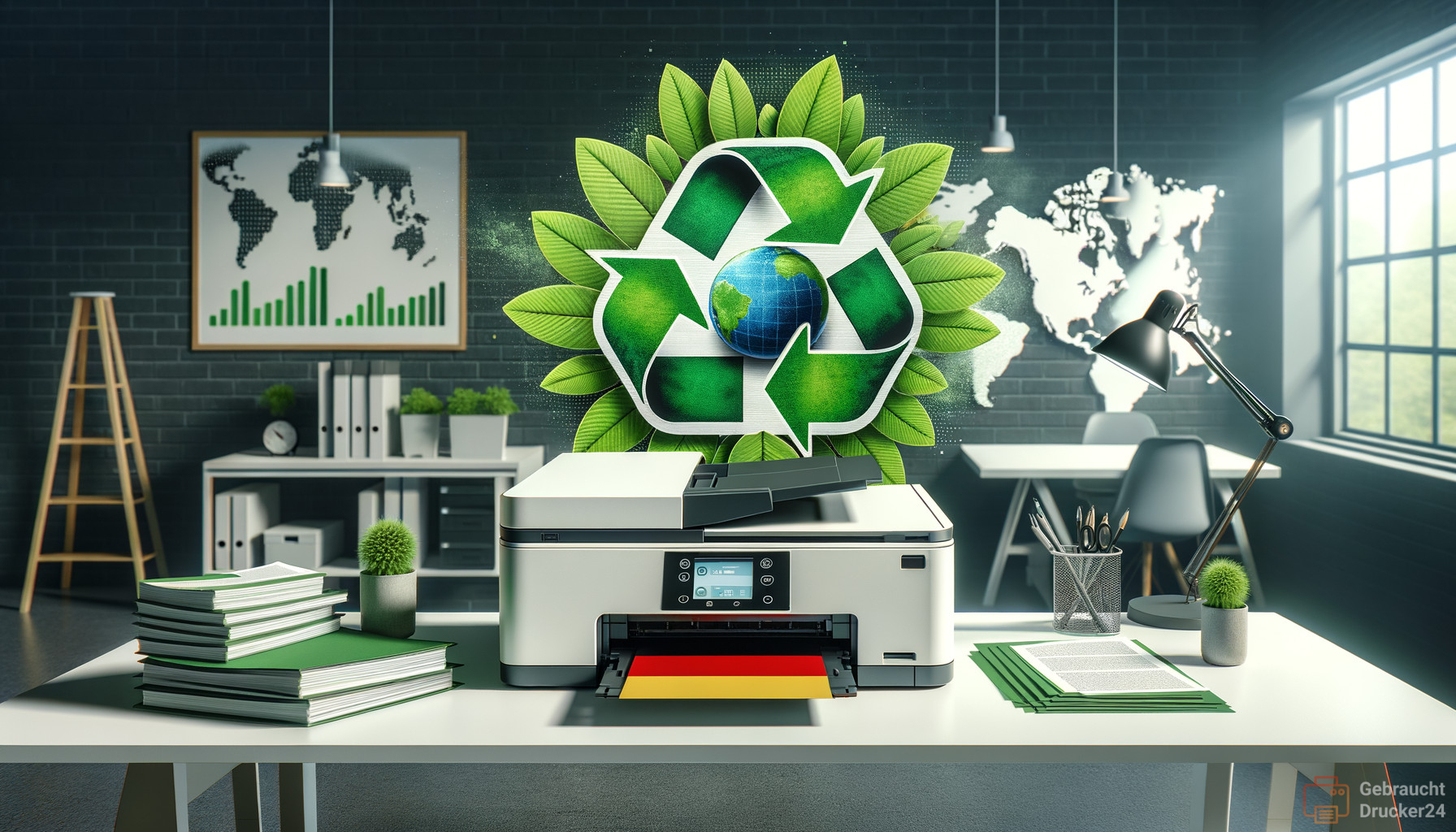 Illustration for section: nachhaltige drucktechnologie