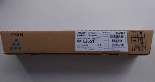 Original RICOH MP C2551 Cyan Toner für brillante Farbdrucke