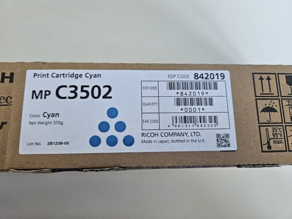 Original RICOH MP C5502/C3502 Cyan Tonerpatrone für hochwertige Farbdrucke