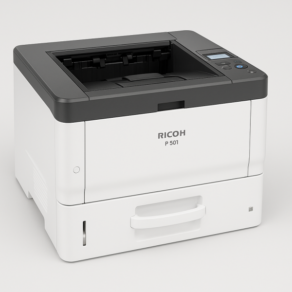 Ricoh P 501 – Monochrom Laserdrucker mit Bedienfeld und LED-Anzeige